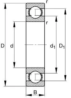 61824-Y Deep Groove Ball Bearing