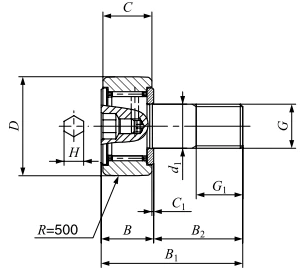 IKO CF 30 BR - Standard Type Cam Followers