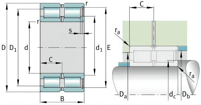 SL185014 - Double Row Cylindrical Roller Bearing